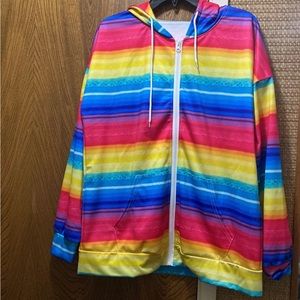 Rainbow zip up hoodie